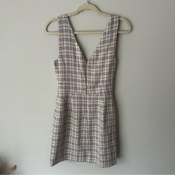 Meshki Jasmin Cross Front Plaid Mini Dress XS - Picture 8 of 11